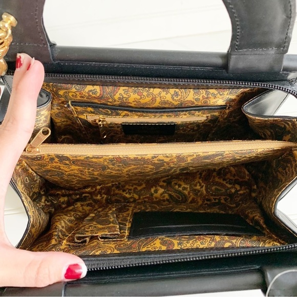 NWT Calja Italian Genuine Leather Embossed Over the Shoulder Purse Handcrafted - Picture 10 of 16